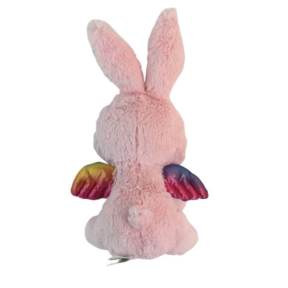 Kellytoy Pink Easter Bunny Unicorn Plush 13" Stuffed Animal 2018 Rainbow Wings - Picture 3 of 7